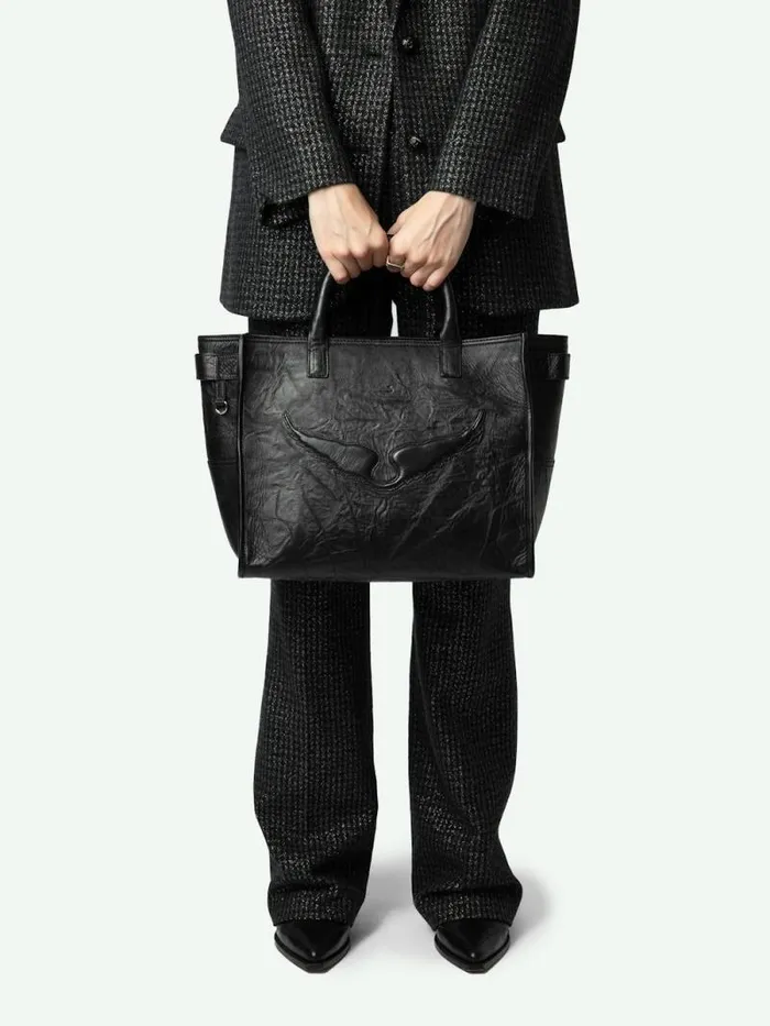 WomenMen Zadig and Voltaire Handbags Angel Tote Bag Black WomenMen Zadig and Voltaire Handbags Angel Tote Bag Black