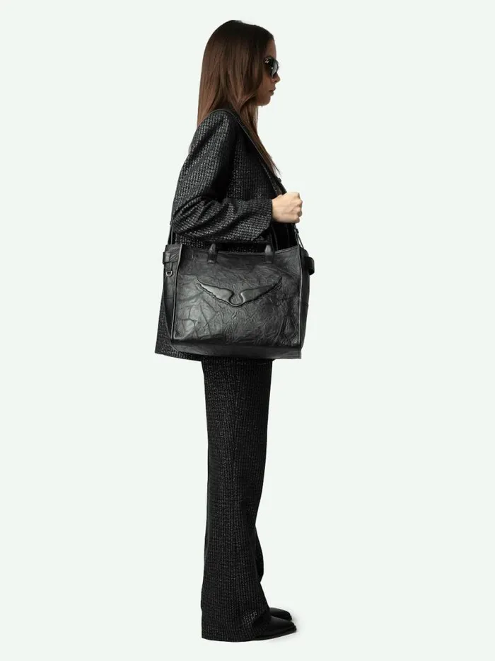 WomenMen Zadig and Voltaire Handbags Angel Tote Bag Black WomenMen Zadig and Voltaire Handbags Angel Tote Bag Black