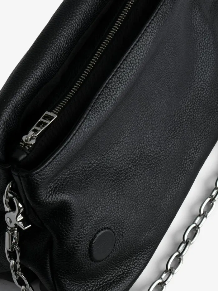WomenMen Zadig and Voltaire Shoulder Bags Swing Your Wings Rocky Bag Noir Silver