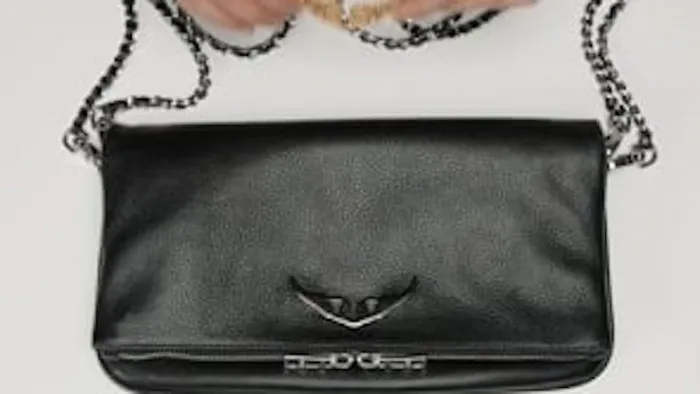 WomenMen Zadig and Voltaire Shoulder Bags Swing Your Wings Rocky Bag Noir Silver