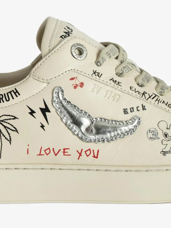 WomenMen Zadig and Voltaire Sneakers LowTop Fly On Sneakers Silver WomenMen Zadig and Voltaire Sneakers LowTop Fly On Sneakers Silver