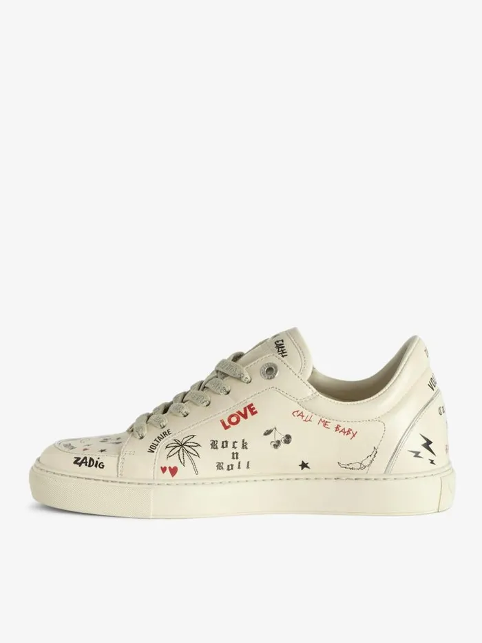 WomenMen Zadig and Voltaire Sneakers LowTop Fly On Sneakers Silver WomenMen Zadig and Voltaire Sneakers LowTop Fly On Sneakers Silver