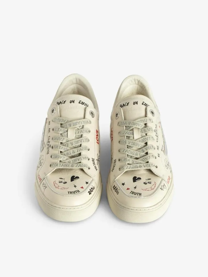 WomenMen Zadig and Voltaire Sneakers LowTop Fly On Sneakers Silver WomenMen Zadig and Voltaire Sneakers LowTop Fly On Sneakers Silver