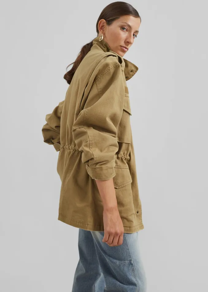 Women Merano Cargo Jacket 8211 Beige The Frankie Shop Outerwear