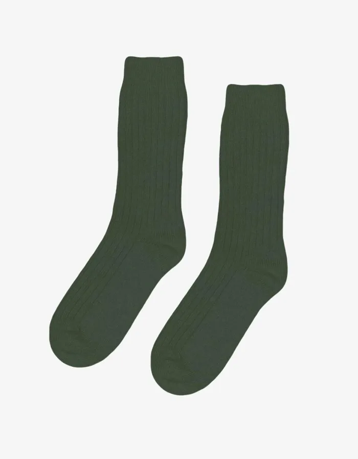 Women Merino Wool Blend Sock Emerald Green Colorful Standard Socks