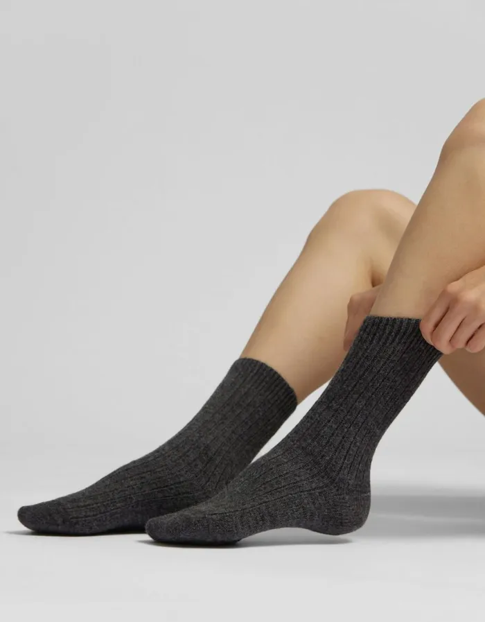 Women Merino Wool Blend Sock Emerald Green Colorful Standard Socks