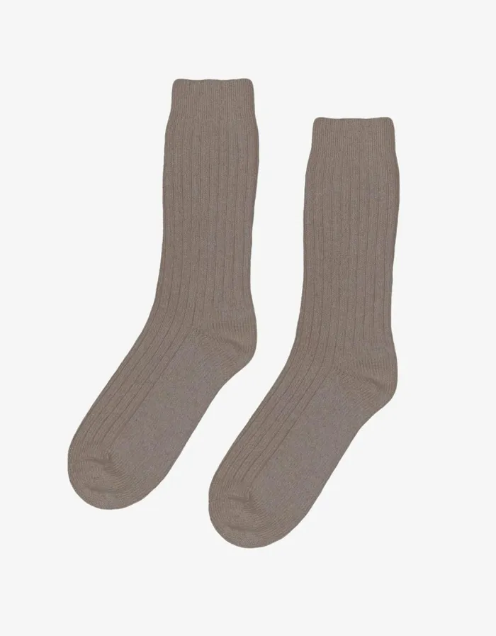 Women Merino Wool Blend Sock Warm Taupe Colorful Standard Socks