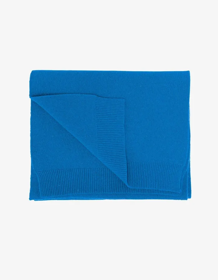 Women Merino Wool Scarf Pacific Blue Colorful Standard Scarves