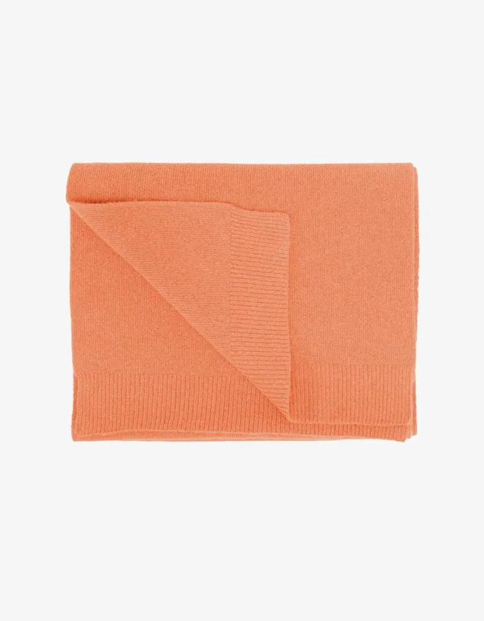 Women Merino Wool Scarf Sandstone Orange Colorful Standard Scarves