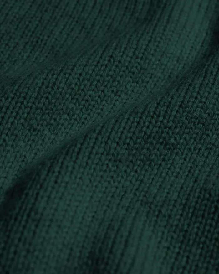 Women Oversized Merino Wool Crew Emerald Green Colorful Standard Knit Sweaters