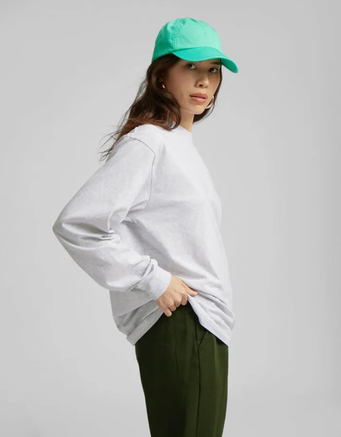 Women Oversized Organic LS TShirt Faded Black Colorful Standard TShirts