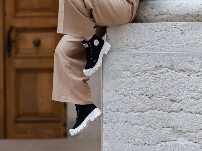 Women PALLABASE TWILL Black PALLADIUM Boots Women PALLABASE TWILL Black PALLADIUM Boots