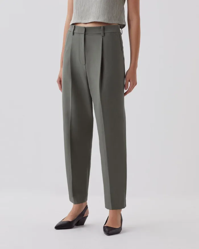 Women Peggy 8211 Carrot Trousers Basil Dark Green Comptoir Des Cotonniers Trousers