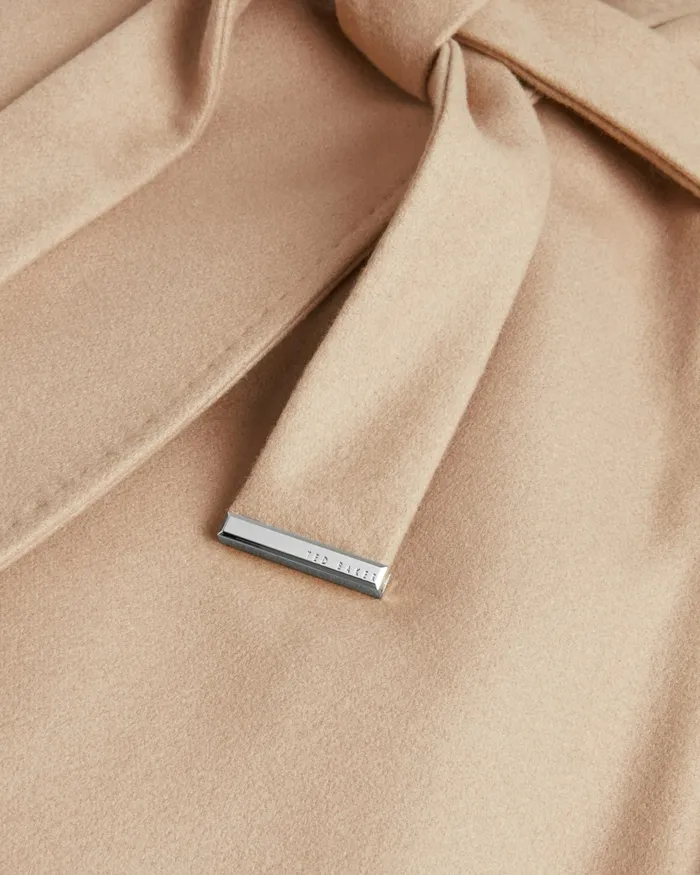 Women ROSE 8211 Wool Wrap Coat Camel Ted Baker Coats and Jackets