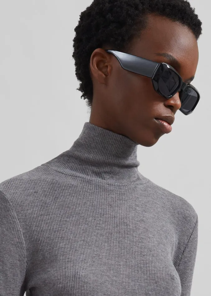 Women Samse Samse Sasonnet Turtleneck 8211 Mid Grey Melange The Frankie Shop Knitwear