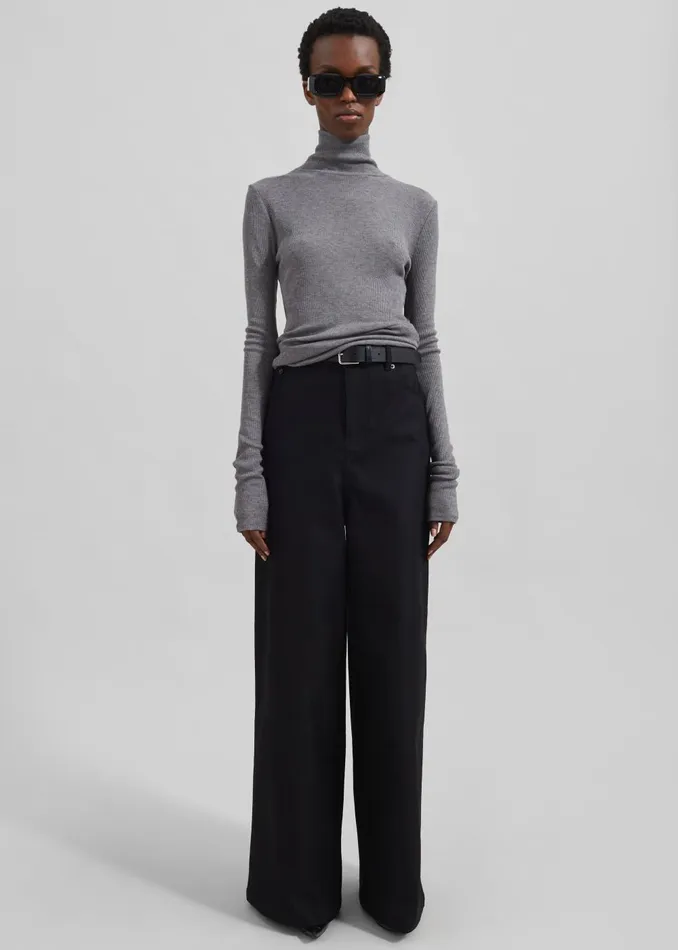 Women Samse Samse Sasonnet Turtleneck 8211 Mid Grey Melange The Frankie Shop Knitwear