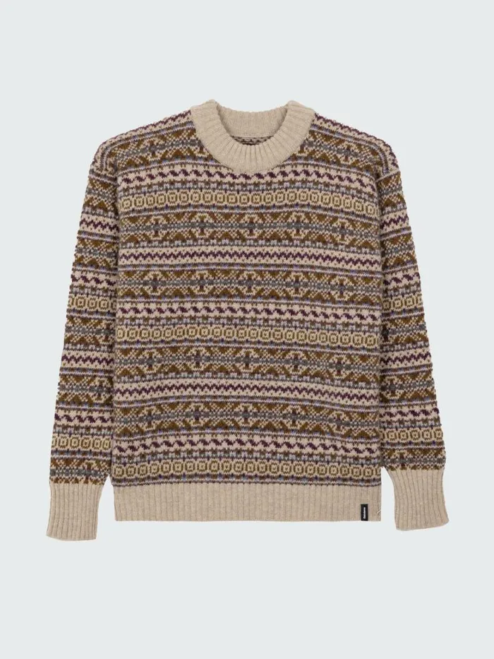Women Shetland Fair Isle Jumper Black Cherryecruheather Mist Multi Finisterre Knitwear Women Shetland Fair Isle Jumper Black Cherryecruheather Mist Multi Finisterre Knitwear