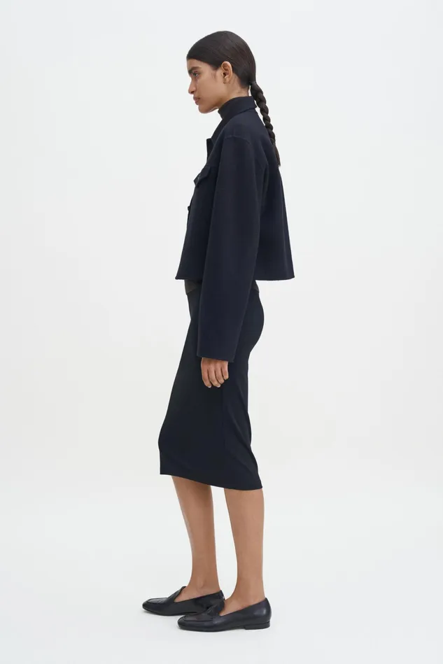 Women Short Wool Cashmere Jacket Black Filippa K Outerwear