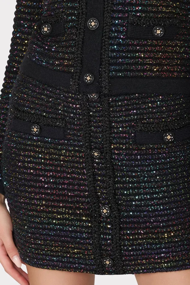 Women Skirts Milly Sequin Textured Knit Mini Skirt Multi
