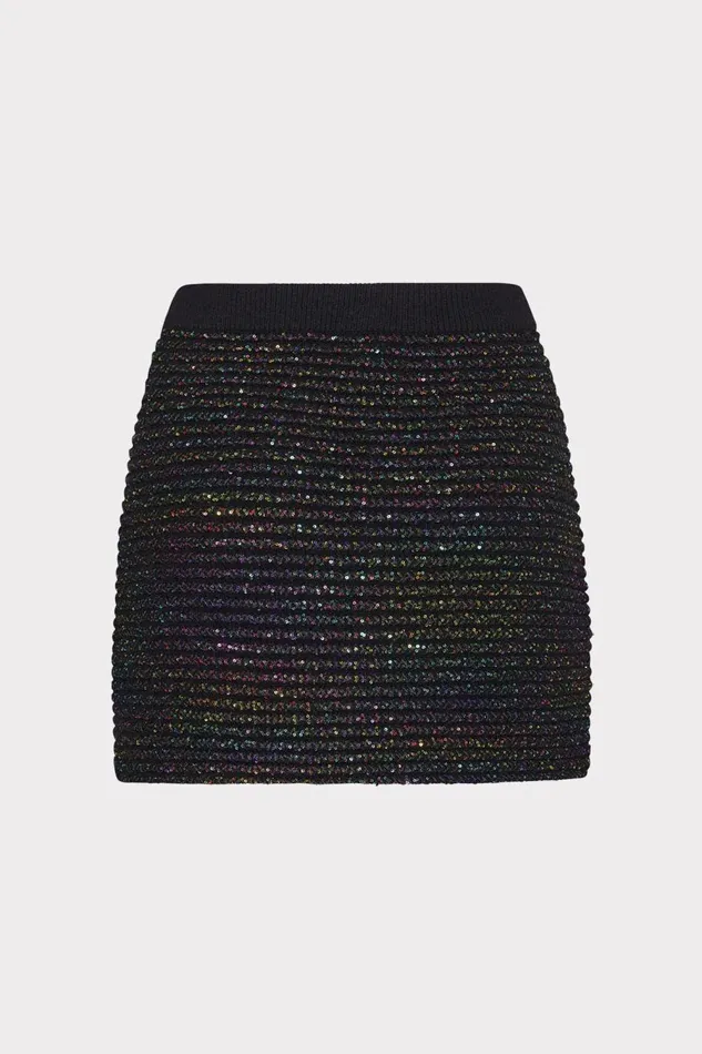 Women Skirts Milly Sequin Textured Knit Mini Skirt Multi