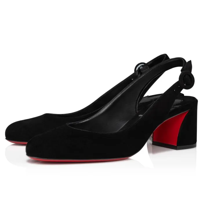 Women So Jane Sling 55 Mm Sling Back Pumps 8211 Veau Velours 8211 Black Christian Louboutin Pumps Women So Jane Sling 55 Mm Sling Back Pumps 8211 Veau Velours 8211 Black Christian Louboutin Pumps