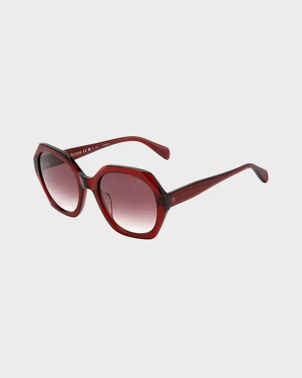 Women Sunglasses Rag and Bone Annalise Burgundy