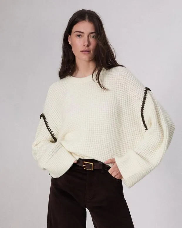 Women Sweaters and Sweatshirts Rag and Bone Katie Sweater Ivory
