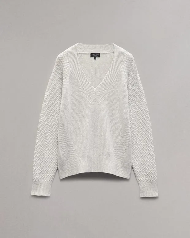Women Sweaters and Sweatshirts Rag and Bone Kaylee Cashmere Sweater Heather Grey