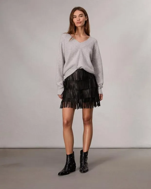 Women Sweaters and Sweatshirts Rag and Bone Kaylee Cashmere Sweater Heather Grey
