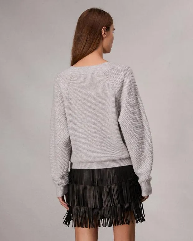 Women Sweaters and Sweatshirts Rag and Bone Kaylee Cashmere Sweater Heather Grey