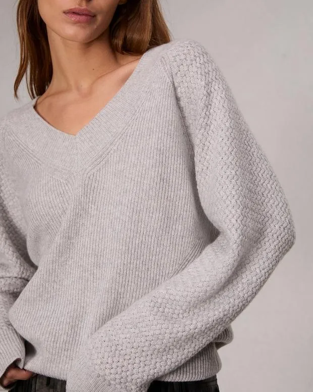 Women Sweaters and Sweatshirts Rag and Bone Kaylee Cashmere Sweater Heather Grey