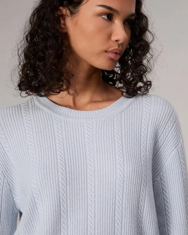 Women Sweaters and Sweatshirts Rag and Bone Maud Cashmere Sweater Light Blue