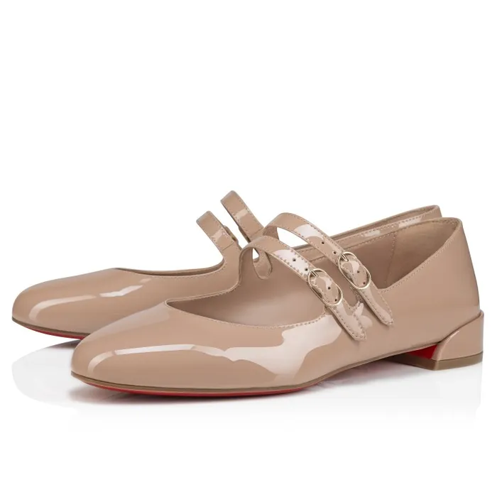 Women Sweet Jane Ballerinas 8211 Patent Leather 8211 Nude 2 Christian Louboutin Flats and Loafers