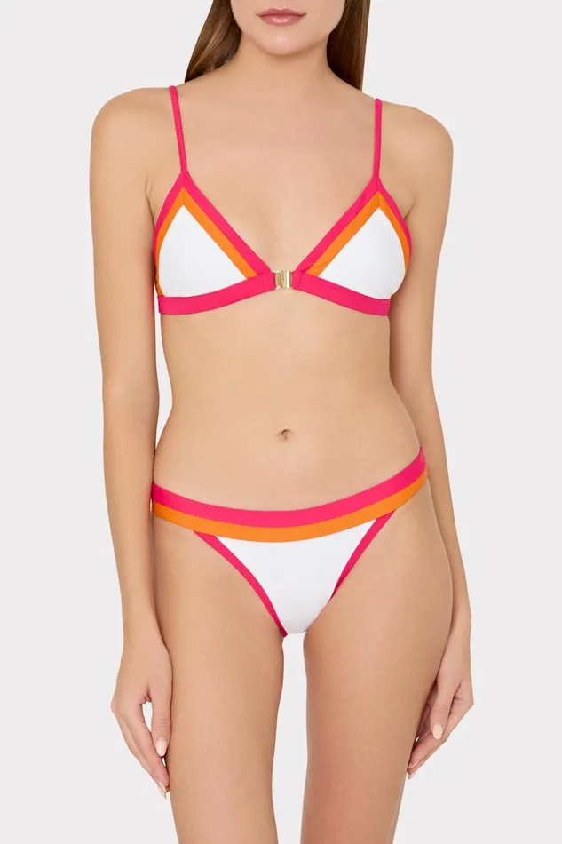 Women Swim and Coverups Milly Amalfi Color Block Bikini Bottom Pink Multi Women Swim and Coverups Milly Amalfi Color Block Bikini Bottom Pink Multi