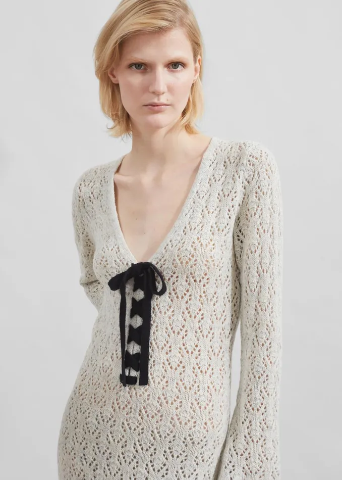 Women The Garment Canada Crochet Maxi Dress 8211 Oatmeal The Frankie Shop Dresses