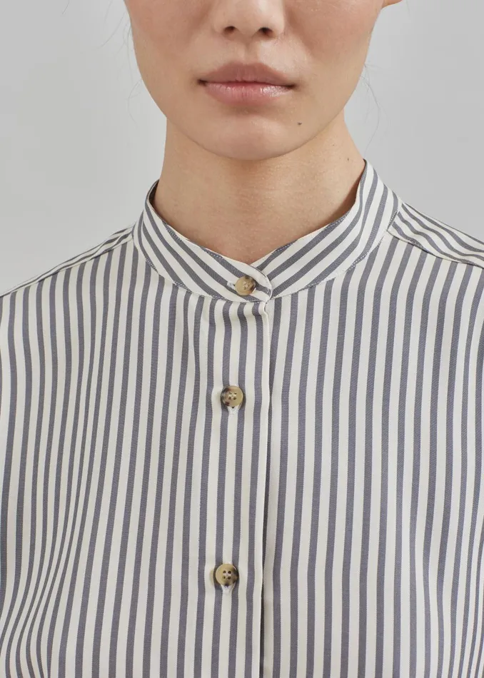 Women The Garment Vence Shirt 8211 CreamGrey Stripe The Frankie Shop Tops