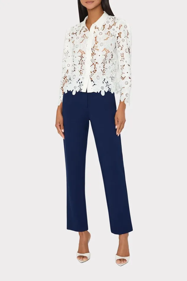 Women Tops Milly June Roja Lace Top White Women Tops Milly June Roja Lace Top White
