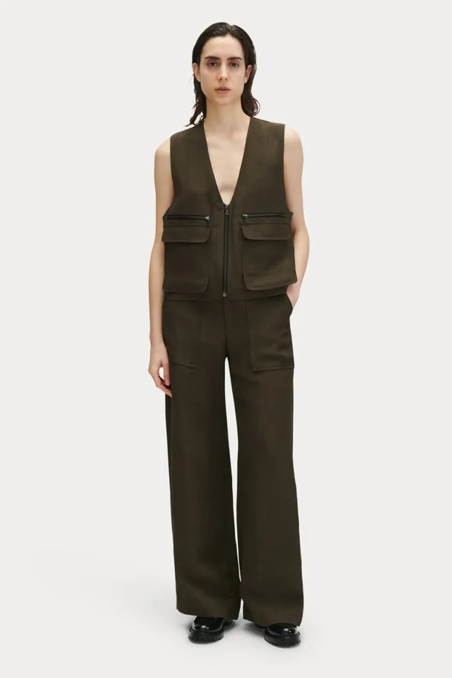 Women Tops Rachel Comey Davi Vest Charcoal Women Tops Rachel Comey Davi Vest Charcoal