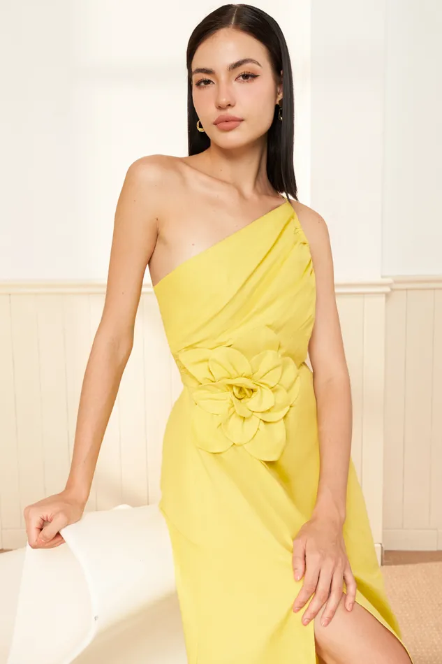 Women YUMI KIM Dresses ROMY LINEN DRESS Chartreuse