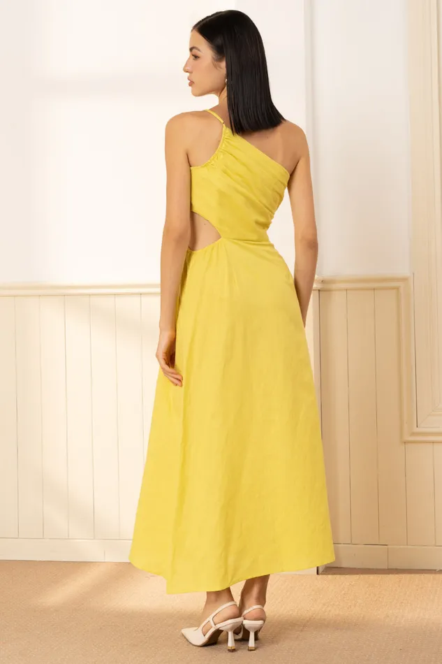 Women YUMI KIM Dresses ROMY LINEN DRESS Chartreuse