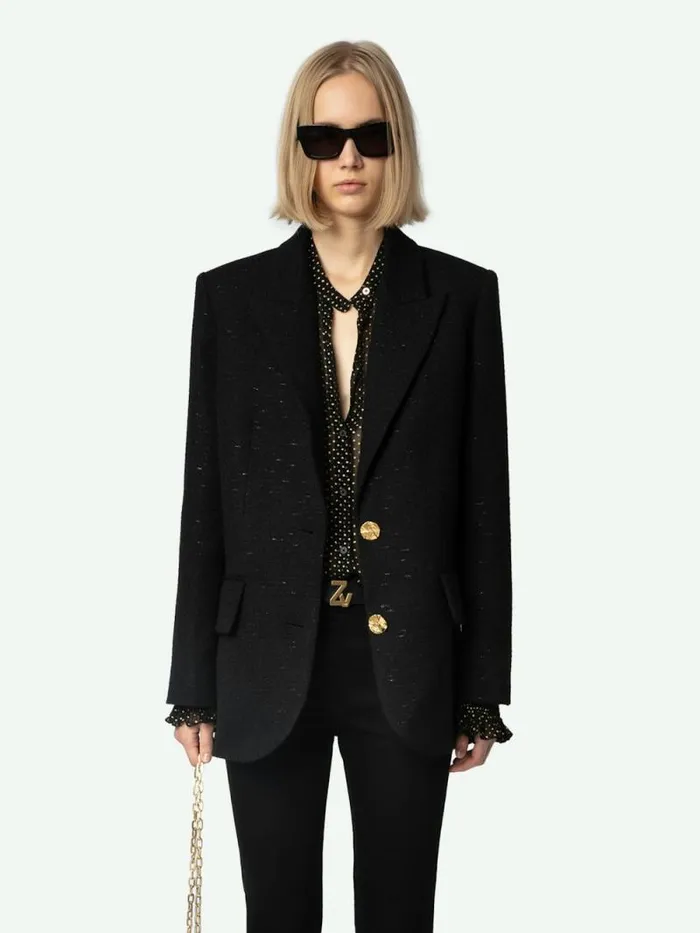 Women Zadig and Voltaire Blazers Blazer Vicka Black Women Zadig and Voltaire Blazers Blazer Vicka Black