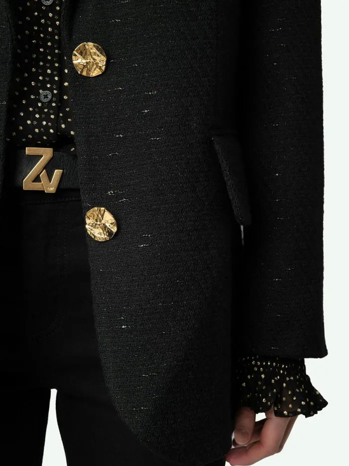 Women Zadig and Voltaire Blazers Blazer Vicka Black Women Zadig and Voltaire Blazers Blazer Vicka Black