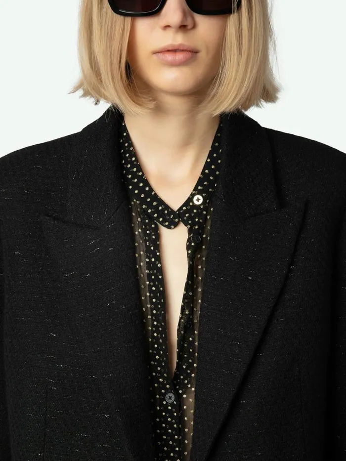 Women Zadig and Voltaire Blazers Blazer Vicka Black Women Zadig and Voltaire Blazers Blazer Vicka Black