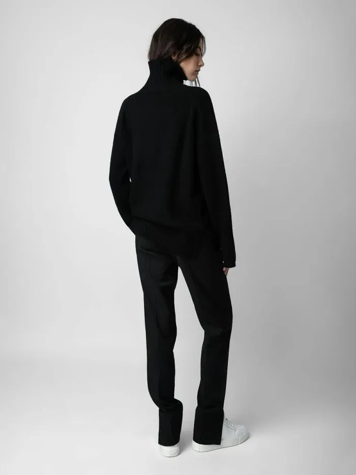 Women Zadig and Voltaire Sweaters and Cardigans Alma Rock and Roll Sweater Black