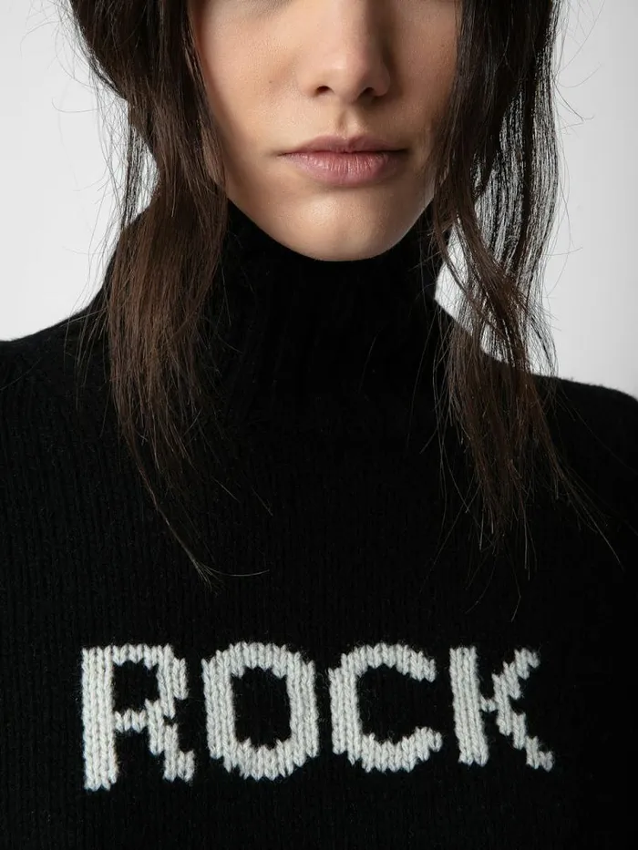 Women Zadig and Voltaire Sweaters and Cardigans Alma Rock and Roll Sweater Black