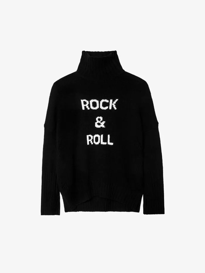 Women Zadig and Voltaire Sweaters and Cardigans Alma Rock and Roll Sweater Black