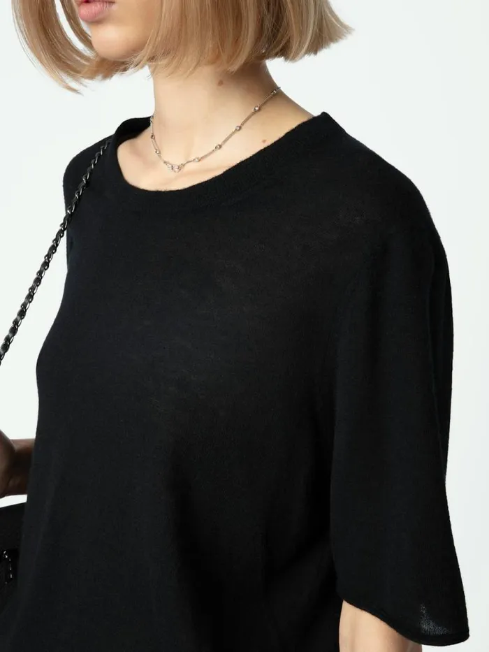 Women Zadig and Voltaire Sweaters and Cardigans Ida Cashmere Sweater Black Women Zadig and Voltaire Sweaters and Cardigans Ida Cashmere Sweater Black