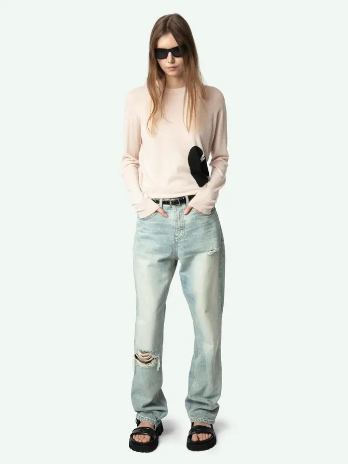 Women Zadig and Voltaire Sweaters and Cardigans Pravis Cashmere Sweater Pearly