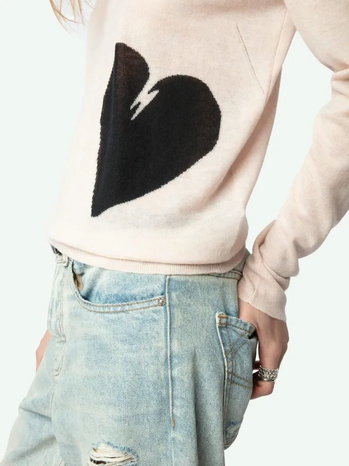 Women Zadig and Voltaire Sweaters and Cardigans Pravis Cashmere Sweater Pearly