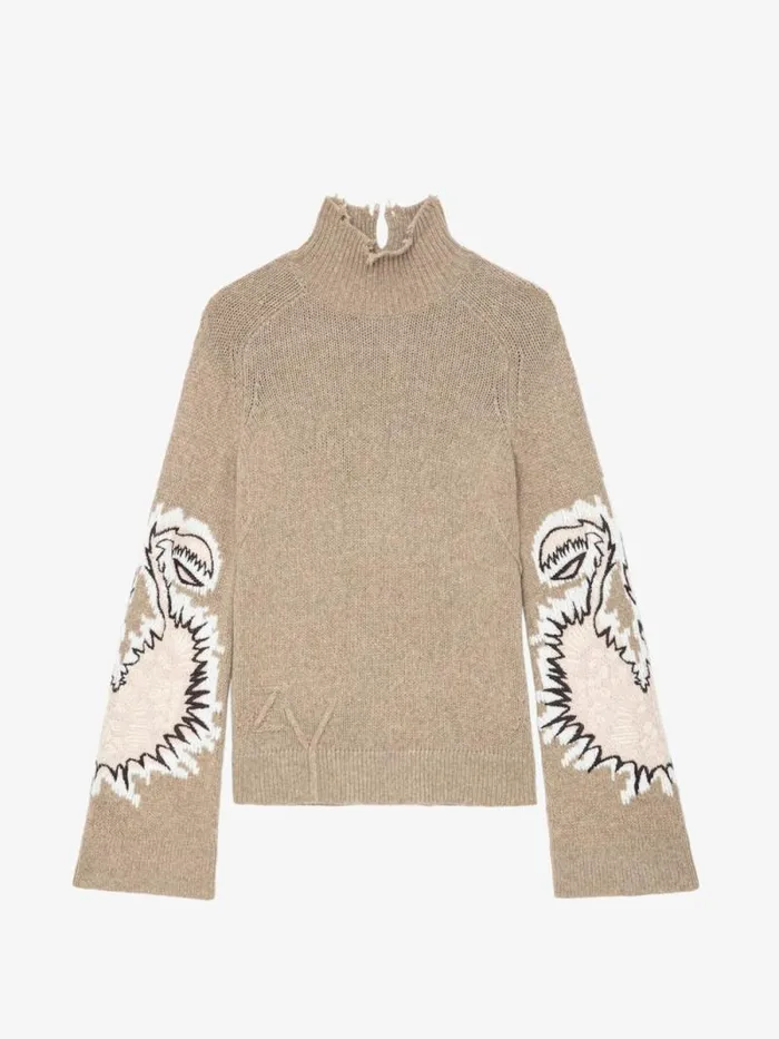 Women Zadig and Voltaire Sweaters and Cardigans Sal Sweater Oatmeal Women Zadig and Voltaire Sweaters and Cardigans Sal Sweater Oatmeal